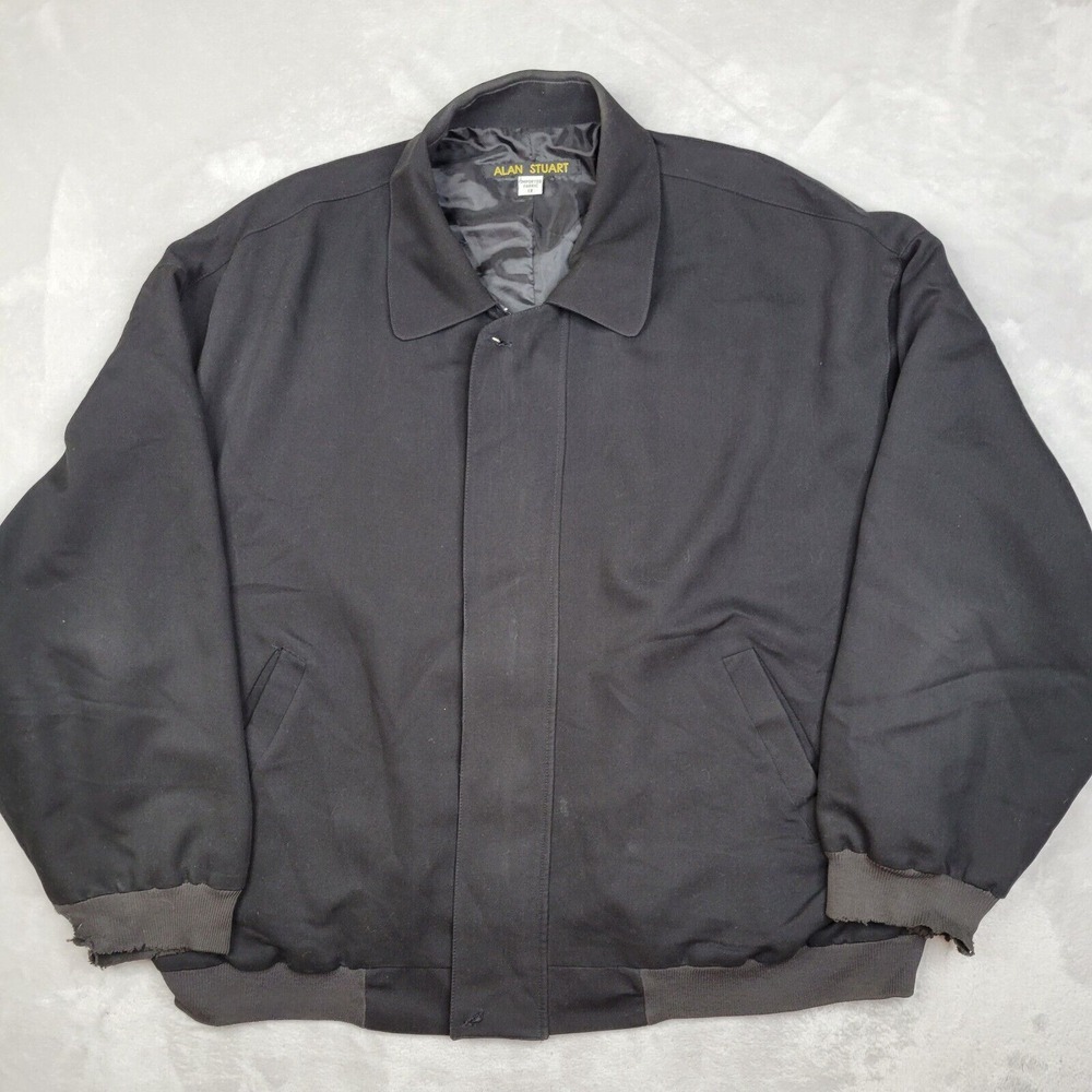 Alan Stuart Jacket Men 1X Coat Full Zip Up Sport Prep Vintage USA Made‎ Big Tall